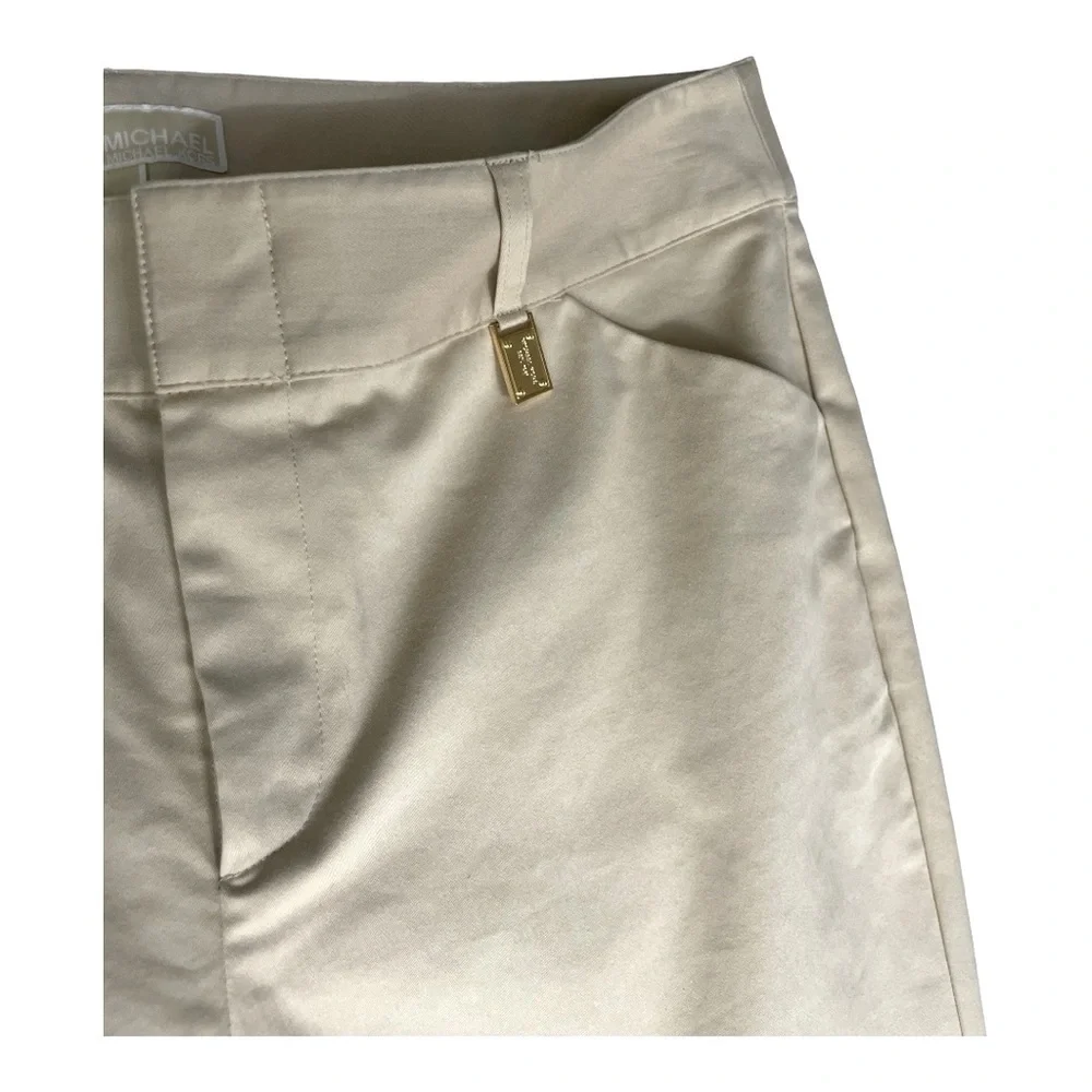 Michael Kors lightweight Khaki flat front pants size 10
